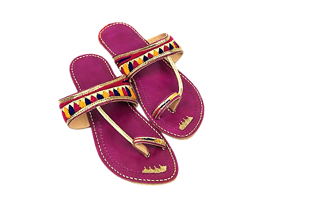 Pink chappal sale